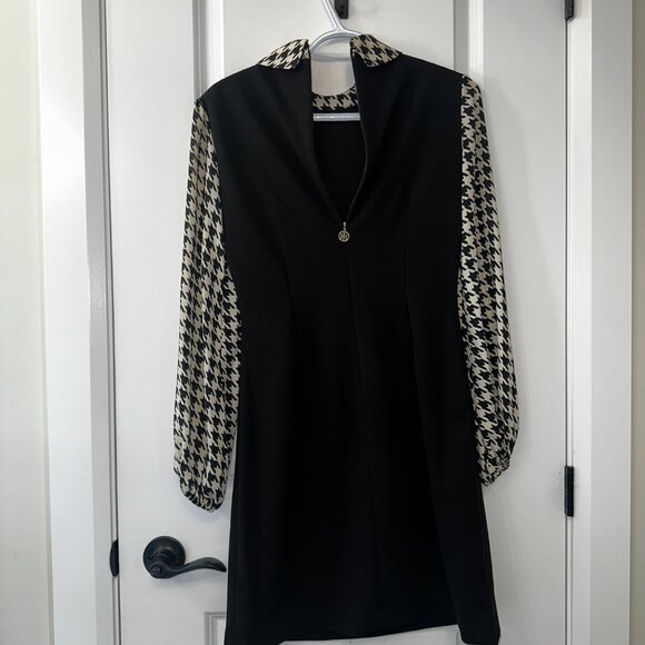 Tommy Hilfiger Houndstooth Collar & Sleeve Shift Dress - New Without Tags - Picture 6 of 6